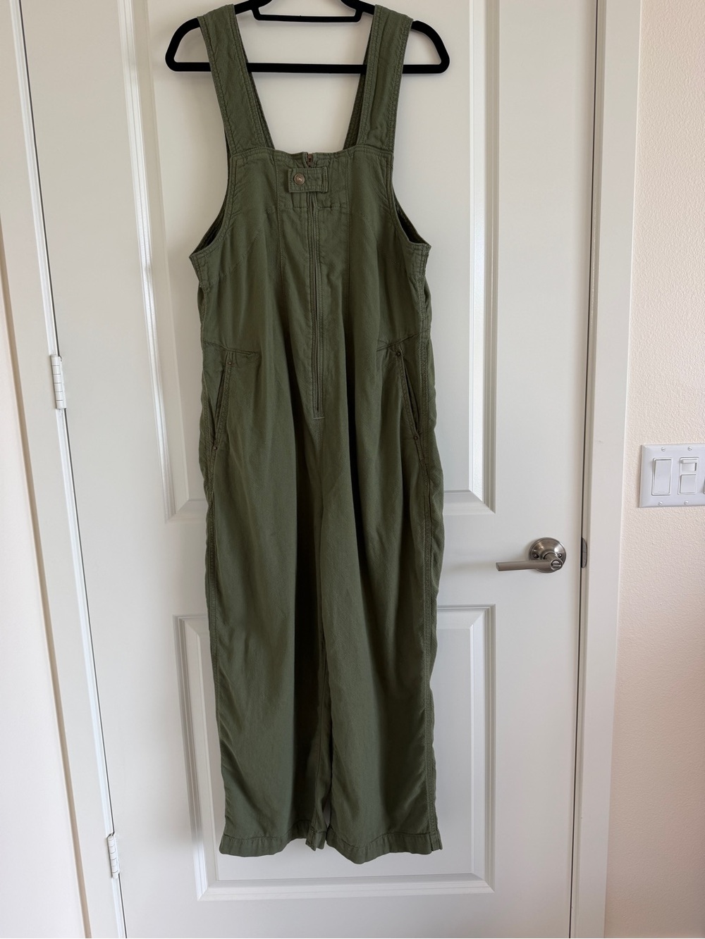 Free People Olive Green Utility Jumpsuit